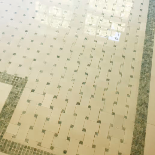 Floor with custom tiles
